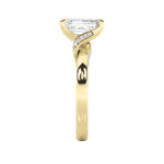 2.5Cttw Emerald Shaped Lab Grown Diamond (F/VS) Accented Engagement Ring in 14K Gold