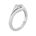 0.5Cttw Oval Shaped Lab Grown Diamond (F/VS) Solitaire Engagement Ring in 14K Gold