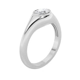 0.5Cttw Oval Shaped Lab Grown Diamond (F/VS) Solitaire Engagement Ring in 14K Gold