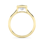 1Cttw Heart Shaped Lab Grown Diamond (F/VS) Bezel Set Solitaire RING in 14K Gold