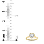 1Cttw Heart Shaped Lab Grown Diamond (F/VS) Bezel Set Solitaire RING in 14K Gold