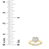 1Cttw Heart Shaped Lab Grown Diamond (F/VS) Bezel Set Solitaire RING in 14K Gold