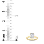 1Cttw Radiant Shaped Lab Grown Diamond (F/VS) Bezel Set Solitaire RING in 14K Gold