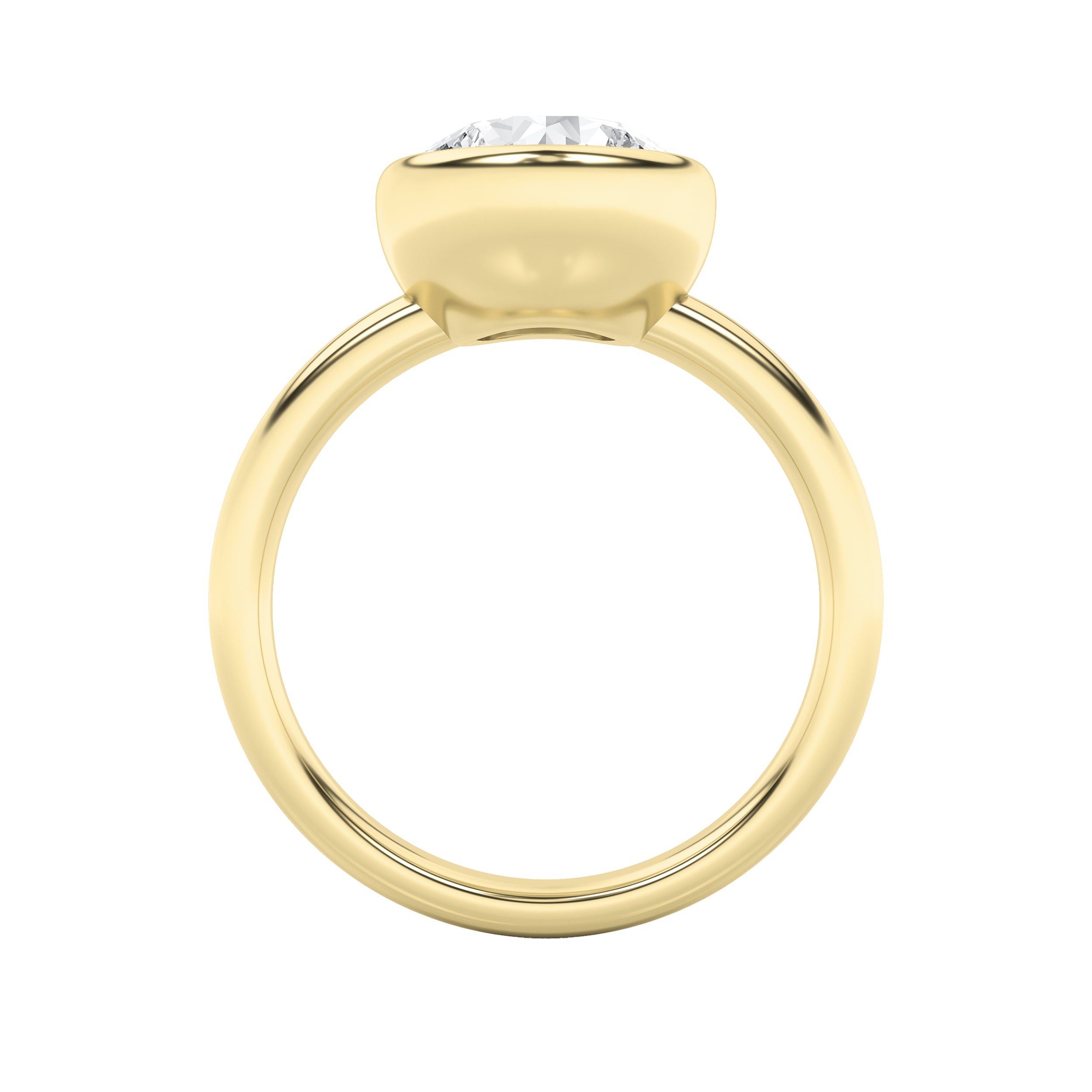 2Cttw Round Shaped Lab Grown Diamond (F/VS)  Ring in 14K Gold