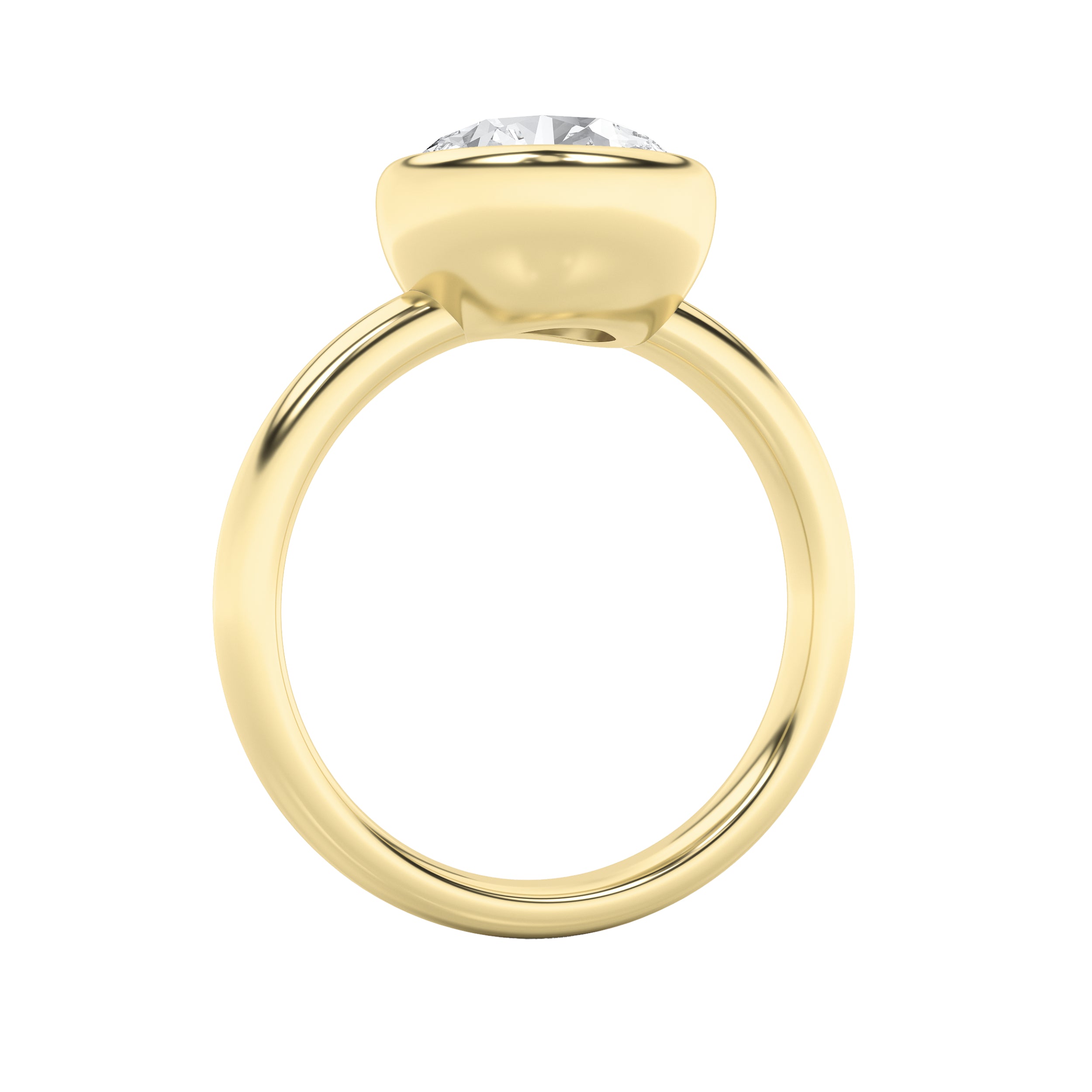 2Cttw Round Shaped Lab Grown Diamond (F/VS)  Ring in 14K Gold