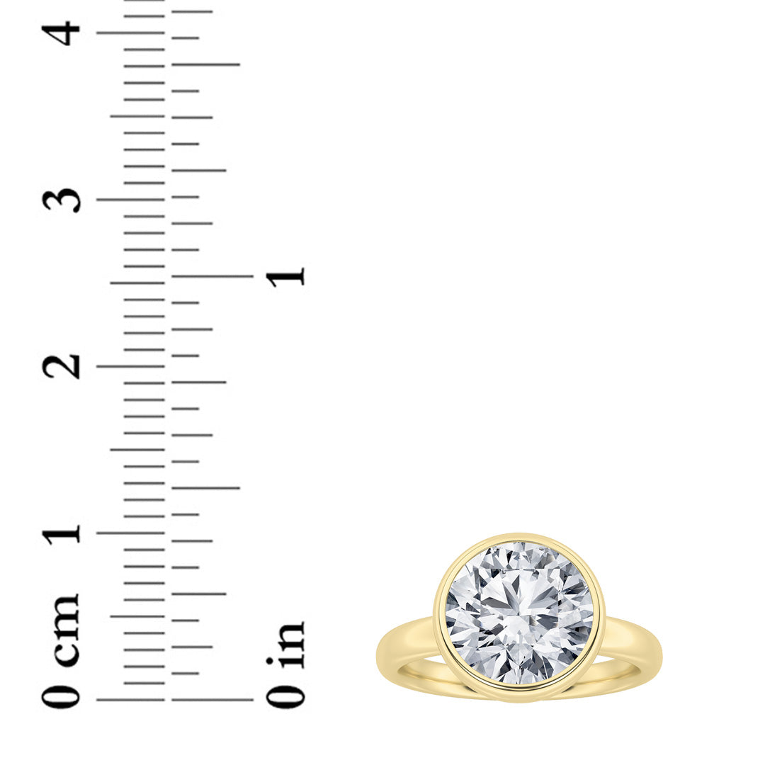 2Cttw Round Shaped Lab Grown Diamond (F/VS)  Ring in 14K Gold
