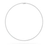 10Cttw Round Shaped Lab Grown Diamond (F/VS) Tennis Necklace in 14K White Gold