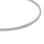 10Cttw Round Shaped Lab Grown Diamond (F/VS) Tennis Necklace in 14K White Gold