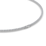 10Cttw Round Shaped Lab Grown Diamond (F/VS) Tennis Necklace in 14K White Gold