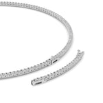 10Cttw Round Shaped Lab Grown Diamond (F/VS) Tennis Necklace in 14K White Gold