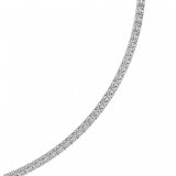 10Cttw Round Shaped Lab Grown Diamond (F/VS) Tennis Necklace in 14K White Gold