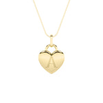 1Cttw Oval Shaped Lab Grown Diamond (F/VS) Heart Pendant in 14K Yellow Gold