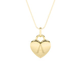 1Cttw Oval Shaped Lab Grown Diamond (F/VS) Heart Pendant in 14K Yellow Gold