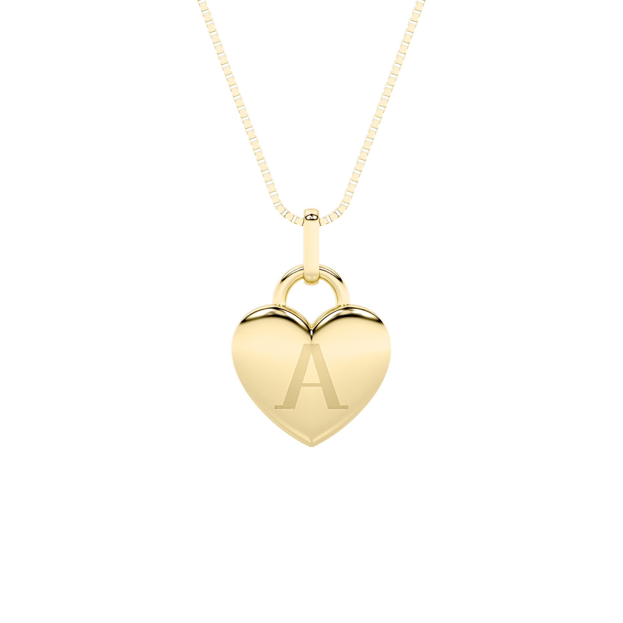 1Cttw Oval Shaped Lab Grown Diamond (F/VS) Heart Pendant in 14K Yellow Gold