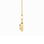 1Cttw Oval Shaped Lab Grown Diamond (F/VS) Heart Pendant in 14K Yellow Gold