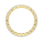 2.65Cttw Oval Shaped Lab Grown Diamond ( F / VS ) Eternity Band set in 14K Yellow Gold - Size 6