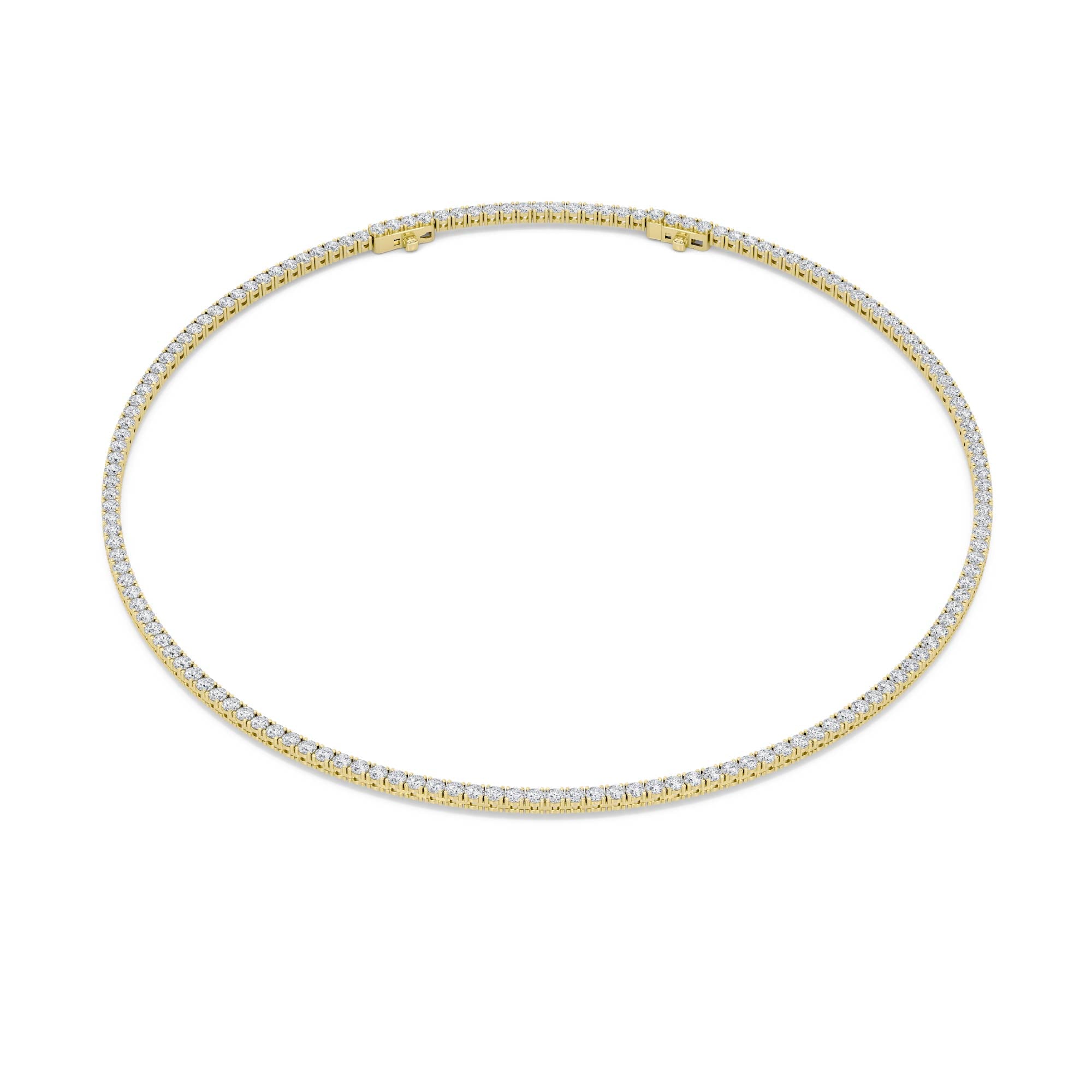 20Cttw Round Shaped Lab Grown Diamond Tennis Necklace in 14K Gold (F/VS)