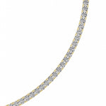 20Cttw Round Shaped Lab Grown Diamond Tennis Necklace in 14K Gold (F/VS)