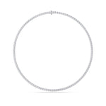 24.2Cttw Round Shaped Lab Grown Diamond Tennis Necklace in 14K Gold (F/VS)