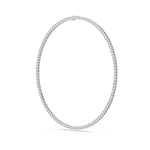 24.2Cttw Round Shaped Lab Grown Diamond Tennis Necklace in 14K Gold (F/VS)
