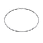24.2Cttw Round Shaped Lab Grown Diamond Tennis Necklace in 14K Gold (F/VS)