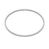 24.2Cttw Round Shaped Lab Grown Diamond Tennis Necklace in 14K Gold (F/VS)