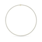 24.2Cttw Round Shaped Lab Grown Diamond Tennis Necklace in 14K Gold (F/VS)