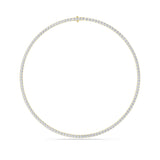 24.2Cttw Round Shaped Lab Grown Diamond Tennis Necklace in 14K Gold (F/VS)