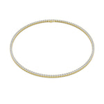 24.2Cttw Round Shaped Lab Grown Diamond Tennis Necklace in 14K Gold (F/VS)