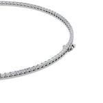 34Cttw Emerald Shaped Lab Grown Diamond Tennis Necklace in 14K Gold (F/VS)