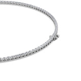 34Cttw Emerald Shaped Lab Grown Diamond Tennis Necklace in 14K Gold (F/VS)