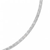 34Cttw Emerald Shaped Lab Grown Diamond Tennis Necklace in 14K Gold (F/VS)