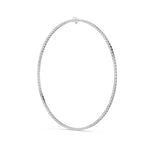 40Cttw Emerald Shaped Lab Grown Diamond Tennis Necklace in 14K Gold (F/VS)