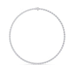 19Cttw Oval Shaped Lab Grown Diamond Tennis Necklace in 14K Gold (F/VS)