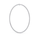 19Cttw Oval Shaped Lab Grown Diamond Tennis Necklace in 14K Gold (F/VS)