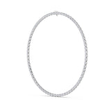 19Cttw Oval Shaped Lab Grown Diamond Tennis Necklace in 14K Gold (F/VS)