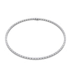 19Cttw Oval Shaped Lab Grown Diamond Tennis Necklace in 14K Gold (F/VS)