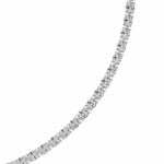 19Cttw Oval Shaped Lab Grown Diamond Tennis Necklace in 14K Gold (F/VS)