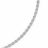 19Cttw Oval Shaped Lab Grown Diamond Tennis Necklace in 14K Gold (F/VS)