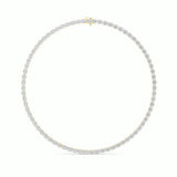 19Cttw Oval Shaped Lab Grown Diamond Tennis Necklace in 14K Gold (F/VS)