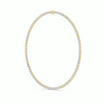 19Cttw Oval Shaped Lab Grown Diamond Tennis Necklace in 14K Gold (F/VS)