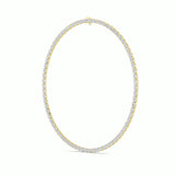 19Cttw Oval Shaped Lab Grown Diamond Tennis Necklace in 14K Gold (F/VS)