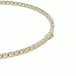 19Cttw Oval Shaped Lab Grown Diamond Tennis Necklace in 14K Gold (F/VS)