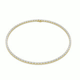 19Cttw Oval Shaped Lab Grown Diamond Tennis Necklace in 14K Gold (F/VS)