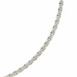 19Cttw Oval Shaped Lab Grown Diamond Tennis Necklace in 14K Gold (F/VS)