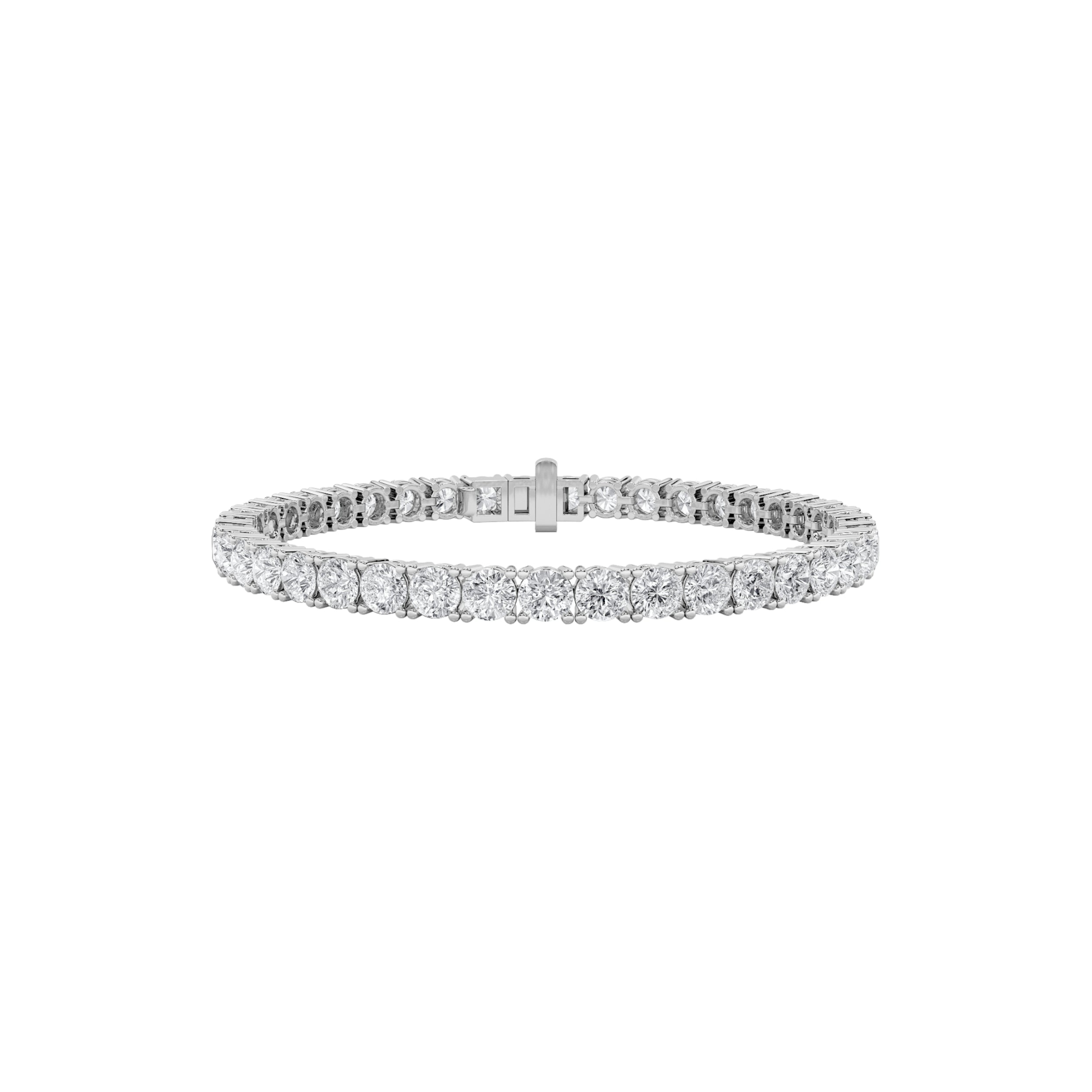 6Cttw Round Shaped Lab Grown Diamond Tennis Bracelet in 14K Gold (F/VS)