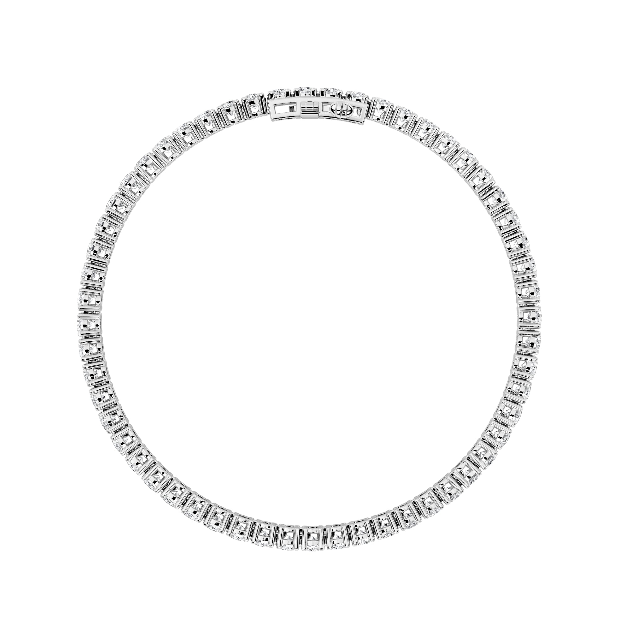 6Cttw Round Shaped Lab Grown Diamond Tennis Bracelet in 14K Gold (F/VS)