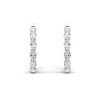 8Cttw Oval Shaped Lab Grown Diamond Inside Out Hoop Earrings in 14K Gold (F/VS)