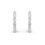 8Cttw Oval Shaped Lab Grown Diamond Inside Out Hoop Earrings in 14K Gold (F/VS)