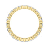 3Cttw Oval Shaped Lab Grown Diamond ( F / VS ) Eternity Band set in 14K Yellow Gold - Size 7